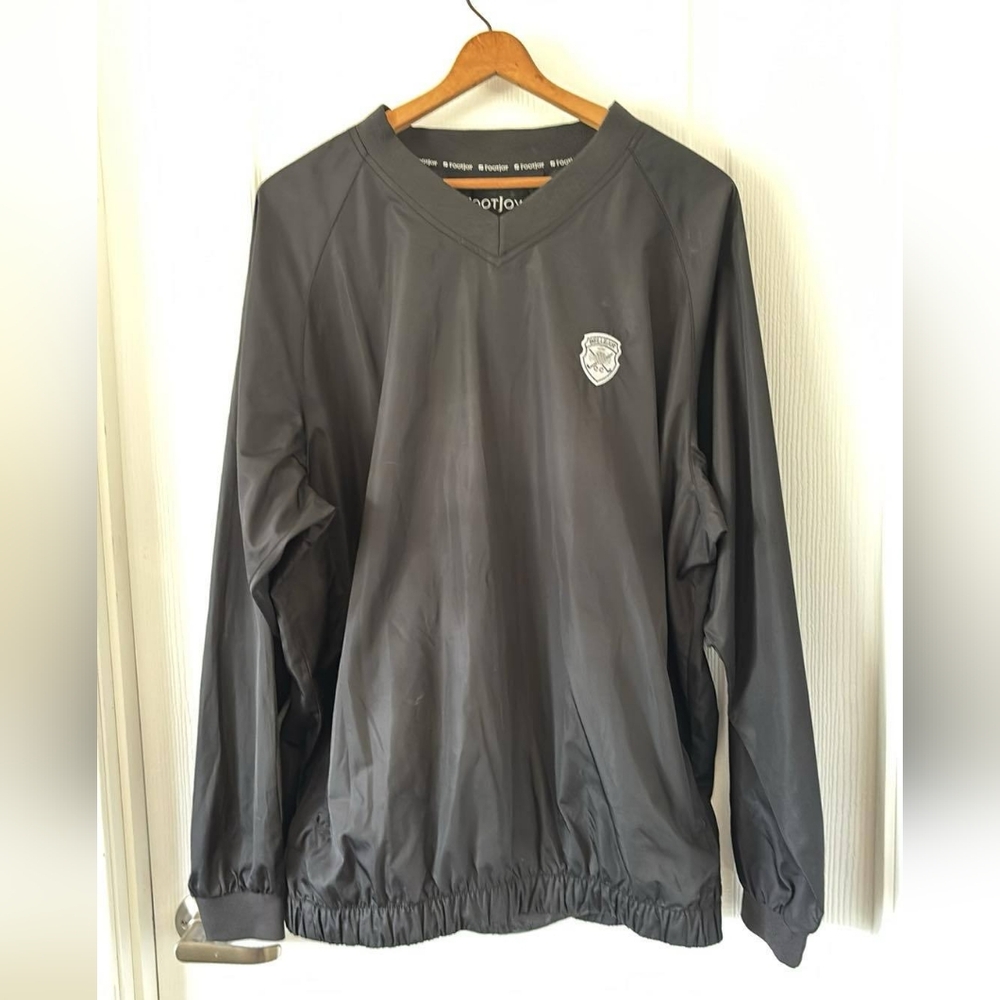 BellAire Country Club Gray‎ V-Neck Windbreaker Athleisure Clubcore Sports